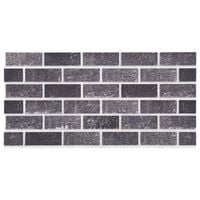 vidaXL 3D Wall Panels with Black & Grey Brick Design 10 pcs EPS