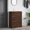 vidaXL Shoe Cabinet with 2 Flip-Drawers Brown Oak 80x42x108 cm