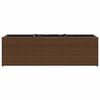 vidaXL Garden Planters with 3 Pots 2 pcs Brown 105x30x32 cm Poly Rattan