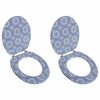 vidaXL Toilet Seats with Lids 2 pcs MDF Porcelain