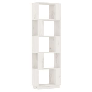vidaXL Book Cabinet/Room Divider White 51x25x163.5 cm Solid Wood Pine