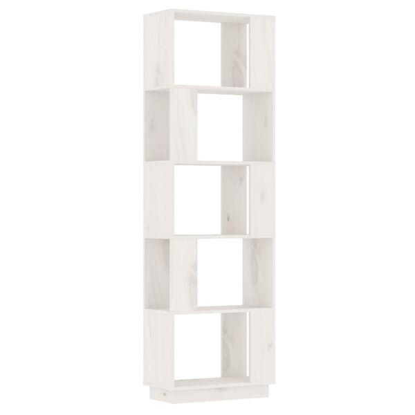 vidaXL Book Cabinet/Room Divider White 51x25x163.5 cm Solid Wood Pine