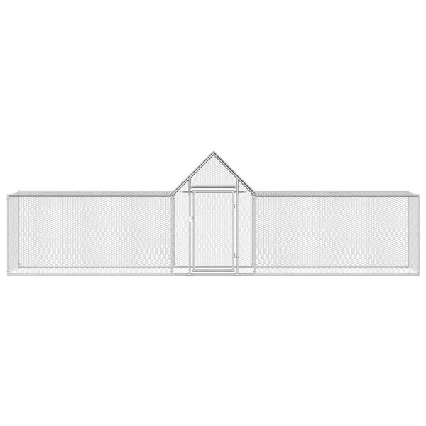 vidaXL Chicken Coop 5x1x1.5 m Galvanised Steel