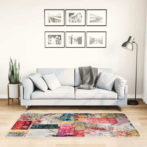 vidaXL Rug Washable Patchwork 80x150 cm Multicolour