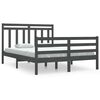 vidaXL Bed Frame without Mattress Grey 135x190 cm Solid Wood