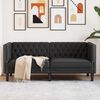 vidaXL Sofa Black 174 x 74.5 x 70.5 cm PVC