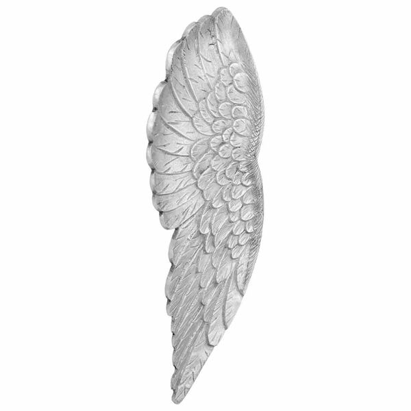 vidaXL Wings Sculpture Silver 17 x 5 x 59 cm Aluminium