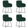 vidaXL Dining Chairs 4 pcs Velvet Dark Green 59 x 56.5 x 86 cm