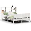 vidaXL Bookcase Bed without Mattress White 120x190 cm Small Double Solid Wood Pine