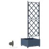 vidaXL Garden Planter Grey 40 x 40 x 126 cm Plastic