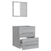 vidaXL Bathroom Cabinet with Mirror Grey Sonoma 41x38.5x48 cm Engineered Wood