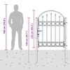 vidaXL Fence Gate Assen with Arched Top Steel 102x125 cm Black