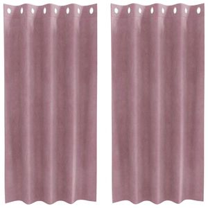 vidaXL Blackout Curtains 2 pcs Dark Pink 140 x 175 cm Velvet