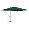 vidaXL Cantilever Roma Parasol Green and Black 352 x 251 x 265 cm