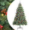 vidaXL Artificial Christmas Tree 300 LEDs Warm White PVC and Metal