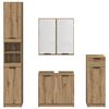 vidaXL Bathroom Furniture Set 4 pcs Artisan Oak Engineered Wood