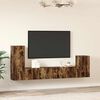vidaXL 4 Piece TV Cabinet Set Smoked Oak Engineered Wood