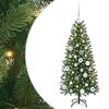 vidaXL Artificial Christmas Tree with 150 LEDs Green 120 cm PE and PVC