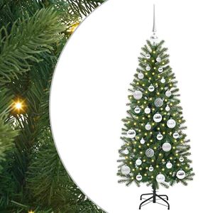 vidaXL Artificial Christmas Tree with 150 LEDs Green 120 cm PE and PVC