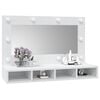 vidaXL Mirror Cabinet with LED White 90x31.5x62 cm