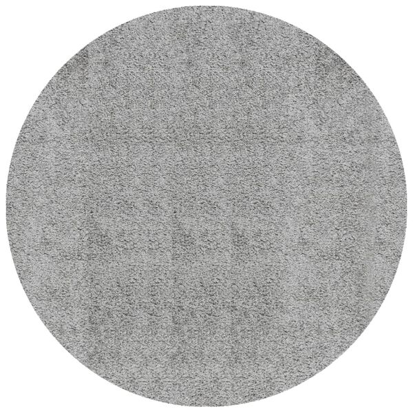 vidaXL Shaggy Rug PAMPLONA High Pile Modern Grey &Oslash; 280 cm
