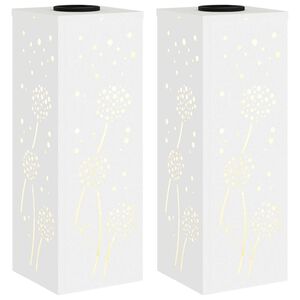 vidaXL Solar LED Pathway Light 2 pcs Warm White 18 x 18 x 50 cm
