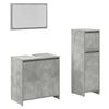 vidaXL 3 Piece Bathroom Furniture Set Concrete Grey Engineered Wood