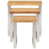 vidaXL Nesting Tables 3 pcs with Live Edge Solid Wood Acacia