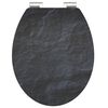 SCH&Uuml;TTE High Gloss Toilet Seat with Soft-Close BLACK STONE MDF
