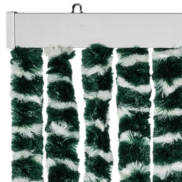 vidaXL Fly Curtain Green and White 90x200 cm Chenille