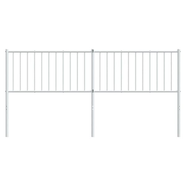 vidaXL Metal Replace Headboard White 180 cm