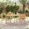 vidaXL Garden Stacking Chairs 4 pcs Brown and Beige