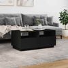 vidaXL Coffee Table with LED Lights Black 90x49x40 cm