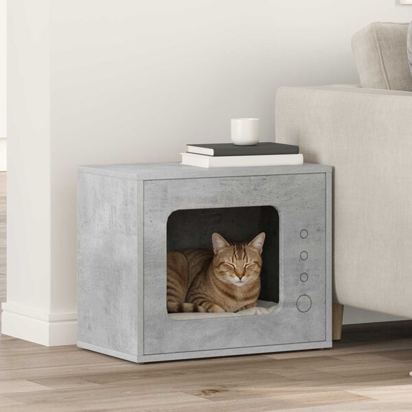 vidaXL Cat House Concerte 51 x 30 x 42.5 cm Engineered Wood