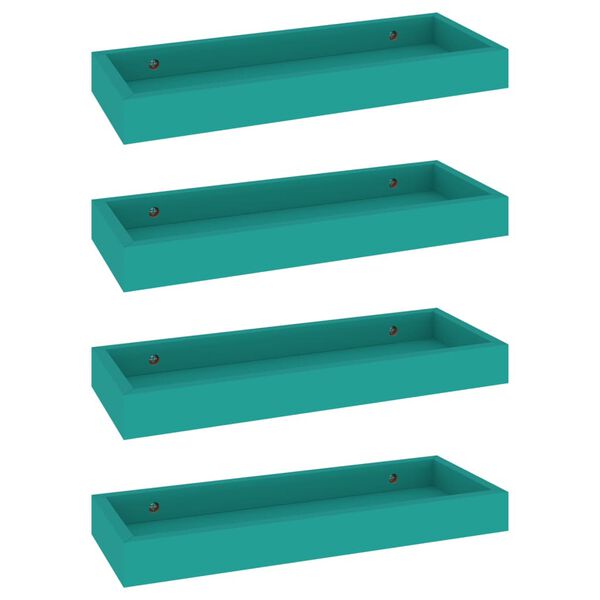 vidaXL Loggia Wall Shelves 4 pcs Blue 40x15x4 cm MDF