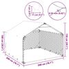 vidaXL Outdoor Dog Kennel with Cover 2x2x1.5 m Galvanised Steel