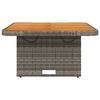 vidaXL Garden Table Grey 80x80x71 cm Poly Rattan and Acacia Wood