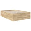 vidaXL Bed Frame Sonoma Oak 150 x 200 cm Engineered Wood