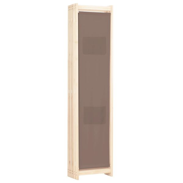 vidaXL 6-Panel Room Divider Brown 240x170x4 cm Fabric