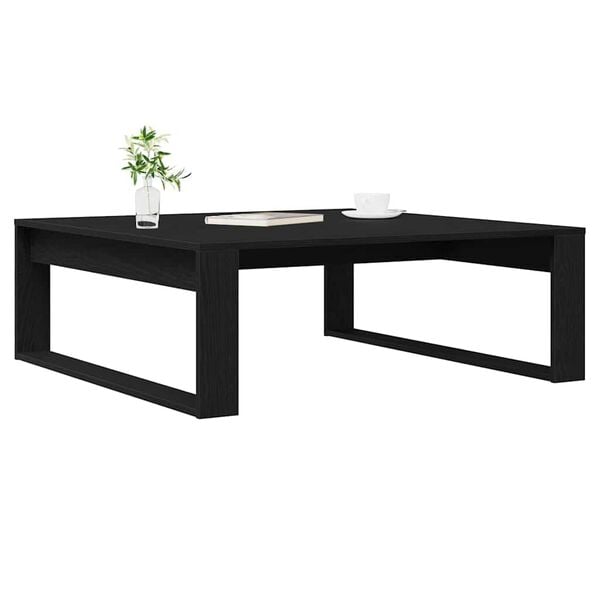 vidaXL Coffee Table Black Oak 100 x 100 x 35 cm Engineered Wood