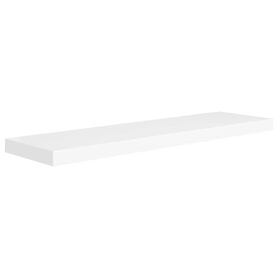 vidaXL Floating Wall Shelf White 90x23.5x3.8 cm MDF