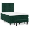 vidaXL Box Spring Bed with Mattress Dark Green 120x200 cm Velvet
