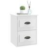 vidaXL Wall-mounted Bedside Cabinet High Gloss White 41.5x36x53cm