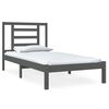 vidaXL Bed Frame without Mattress Grey 75x190 cm Small Single Solid Wood