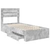 vidaXL Bed Frame with Drawer with Headboard Manual Engineered Wood