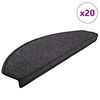 vidaXL Stair Mats 20 pcs 65x24x4 cm Anthracite Half Round Large