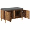 vidaXL Hall Bench with Cushion with Storage Old Wood 80 x 38 x 46 cm
