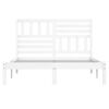 vidaXL Bed Frame without Mattress White Solid Wood Pine 140x190 cm