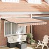 vidaXL Retractable Awning Manual Blue and Orange 300 x 250 cm
