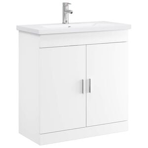 vidaXL Bathroom Furniture Set White 81 x 40 x 84.5 cm Engineered Wood